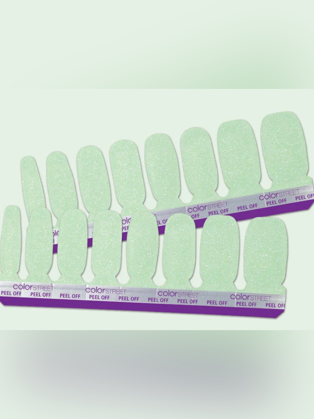 Color Street Mint Glitter Nail Strips - Pistachio Gelato - NIB